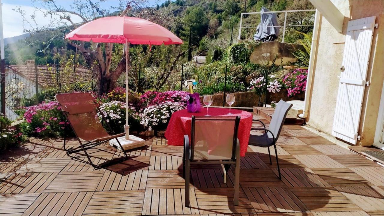 Studio Le Romantique A 20 Kms De Nice Bendejun Bagian luar foto