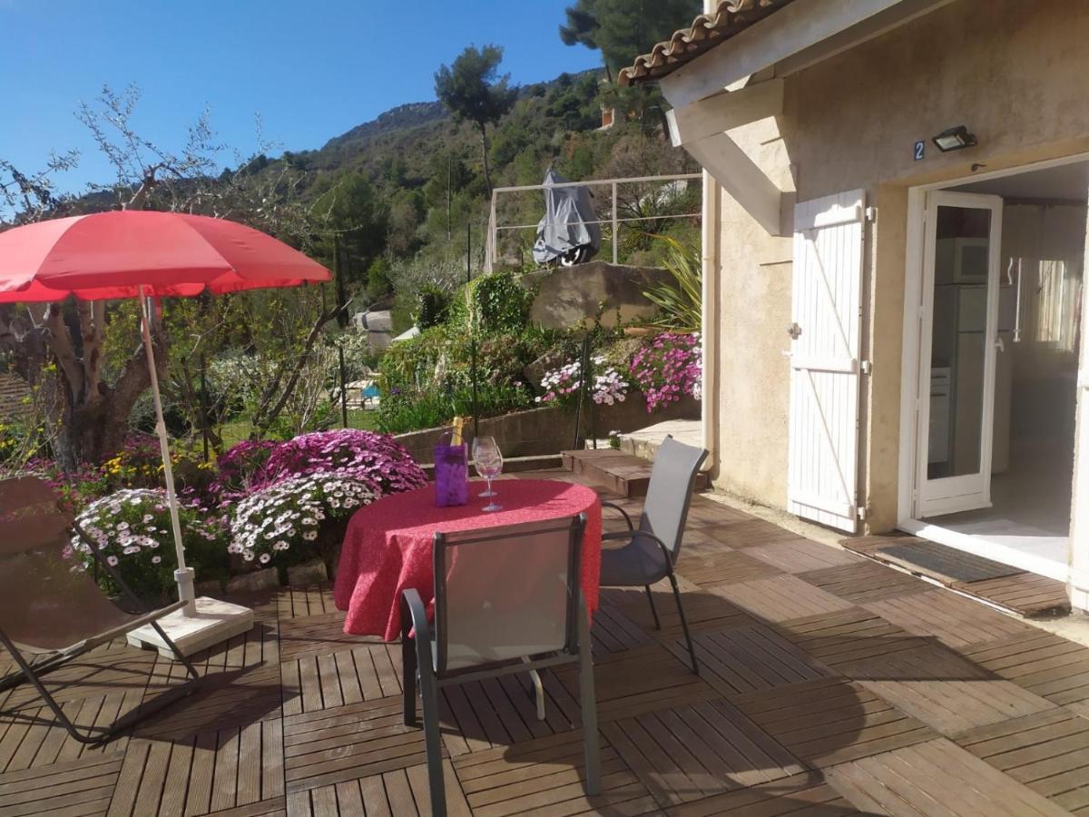 Studio Le Romantique A 20 Kms De Nice Bendejun Bagian luar foto